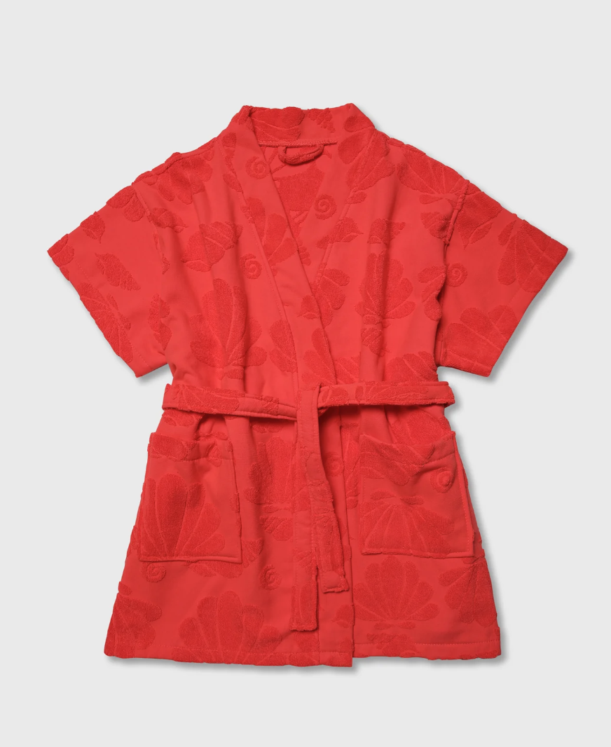 Red Cotton Beach & Bathrobe